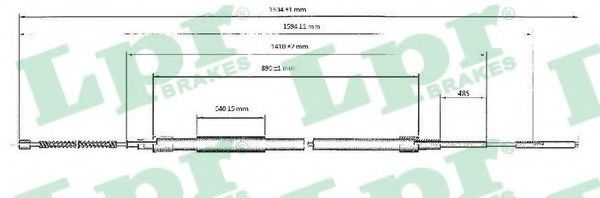 Трос ручника LPR C0955B