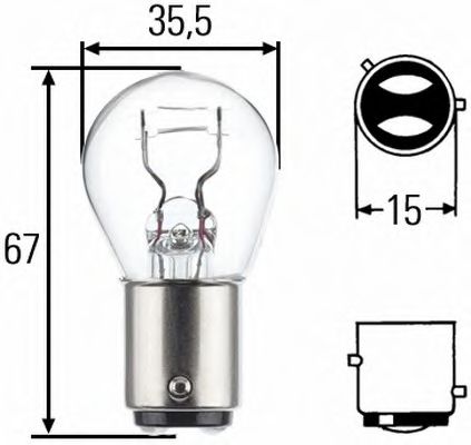 Лампа накаливания, фонарь указателя поворота HELLA 8GD 004 772-123