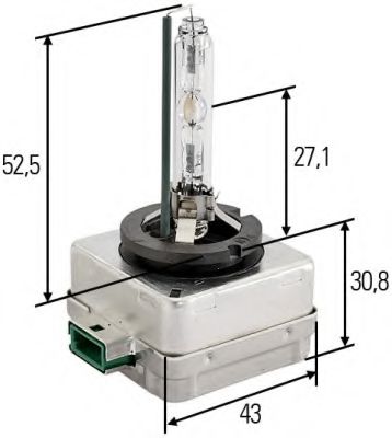 Лампа накаливания, основная фара HELLA 8GS 009 028-311