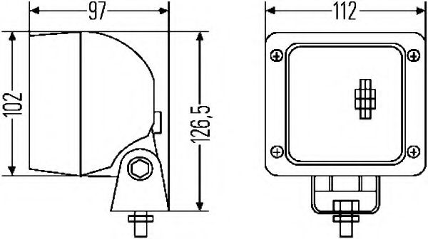 Фара рабочего освещения HELLA 1GA 007 506-081 - Фото 2