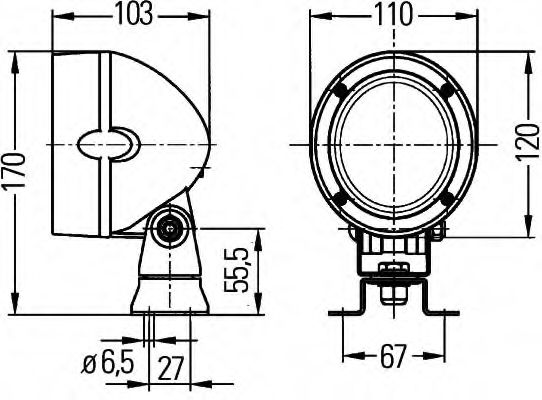 Фара рабочего освещения HELLA 1GM 996 134-061 - Фото 2