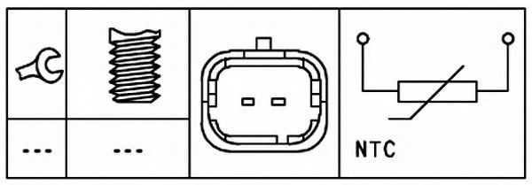 Датчик, температура охолоджуючої рідини HELLA 6PT 009 309-431 - Фото 1
