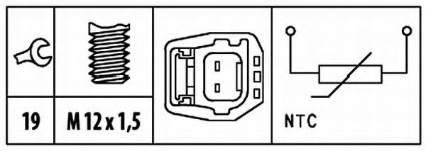 Датчик, температура охолоджуючої рідини HELLA 6PT 009 309-461 - Фото 1