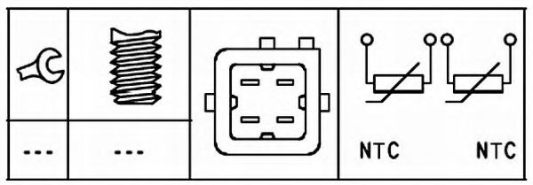 Датчик, температура охолоджуючої рідини HELLA 6PT 009 309-551 - Фото 1