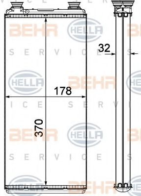 Радиатор отопителя HELLA 8FH 351 000-381