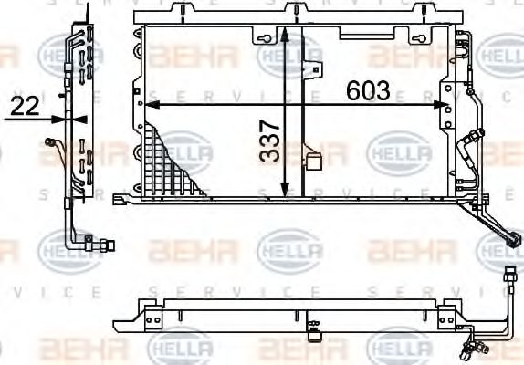 Радиатор кондиционера HELLA 8FC 351 037-311