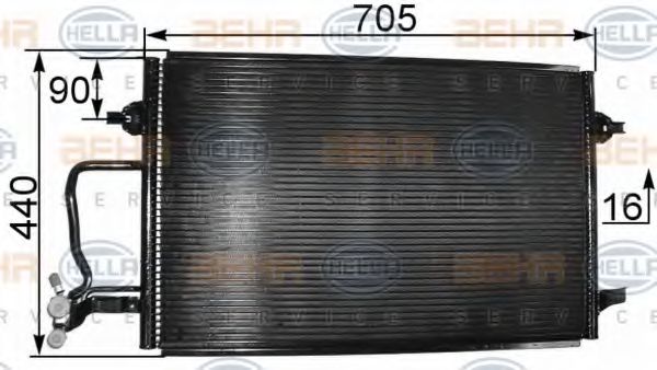 Радіатор кондиціонера HELLA 8FC 351 038-441