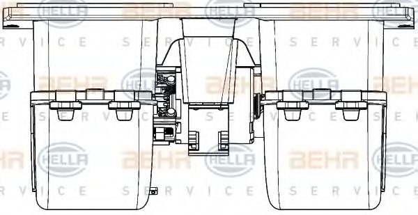 Вентилятор салона HELLA 8EW 351 044-631