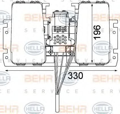 Вентилятор салона HELLA 8EW 351 104-031