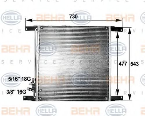 Радиатор кондиционера HELLA 8FC 351 300-041