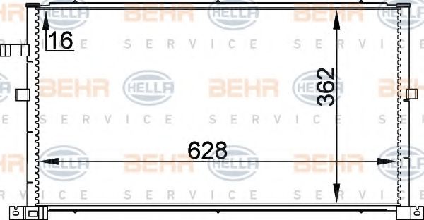 Радиатор кондиционера HELLA 8FC 351 300-324 BEHR HELLA SERVICE Version ALTERNATIVE