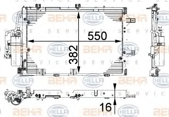 Радіатор кондиціонера HELLA 8FC 351 301-194