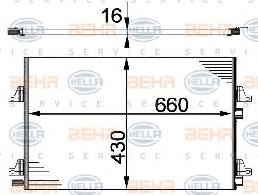 Радіатор кондиціонера HELLA 8FC 351 301-434