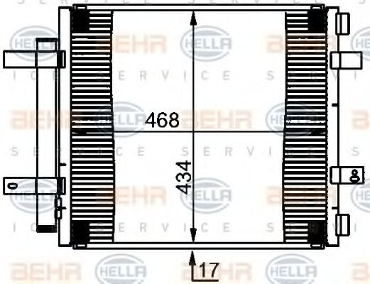 Радіатор кондиціонера HELLA 8FC 351 301-591