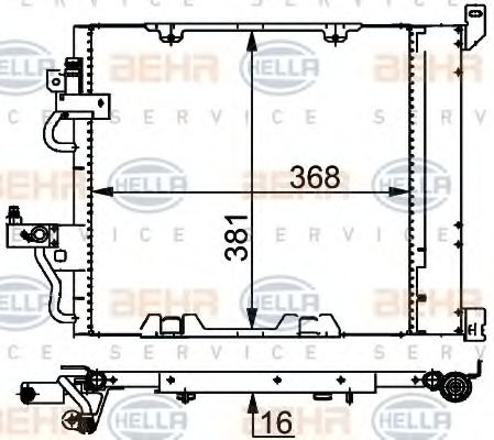 Радіатор кондиціонера HELLA 8FC 351 301-754