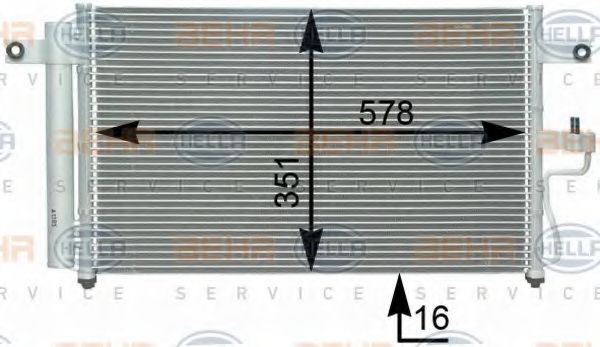 Радіатор кондиціонера HELLA 8FC 351 302-311