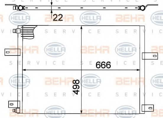 Радиатор кондиционера HELLA 8FC 351 307-611