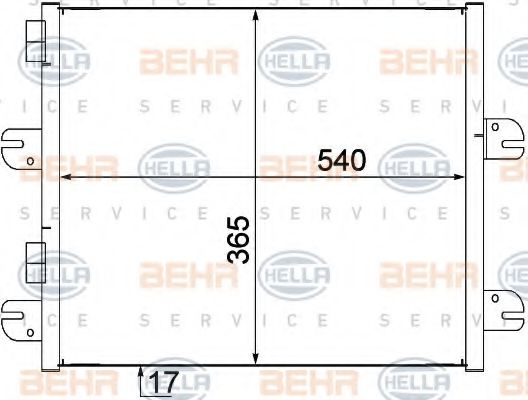 Радіатор кондиціонера HELLA 8FC 351 309-071