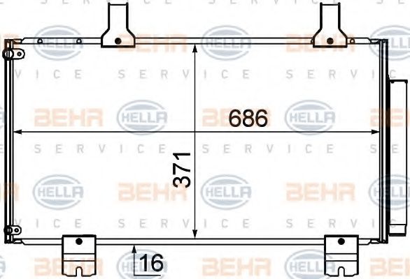 Радиатор кондиционера HELLA 8FC 351 310-261