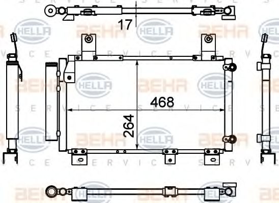 Радиатор кондиционера HELLA 8FC 351 310-741 BEHR HELLA SERVICE