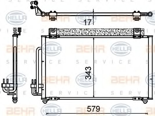 Радіатор кондиціонера HELLA 8FC 351 310-751
