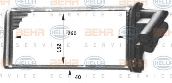 Радиатор отопителя HELLA 8FH 351 311-714