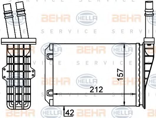 Радіатор опалення HELLA 8FH 351 316-534