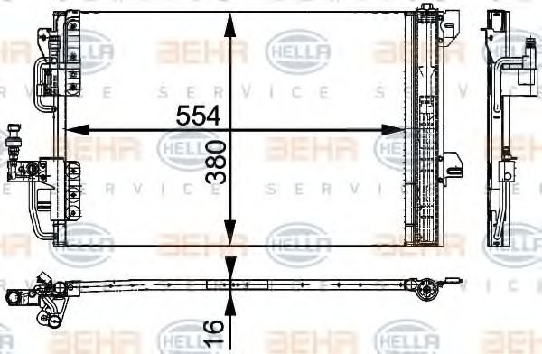 Радіатор кондиціонера HELLA 8FC 351 317-534