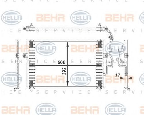 Радиатор кондиционера HELLA 8FC 351 318-051