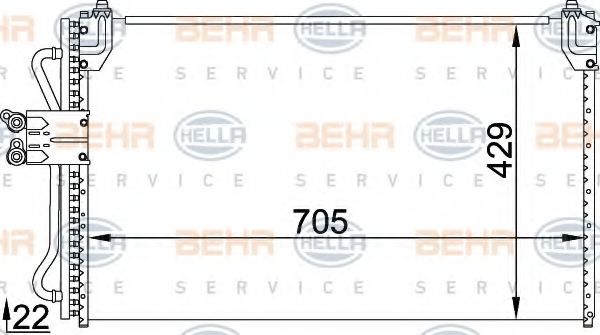 Радіатор кондиціонера HELLA 8FC 351 318-321