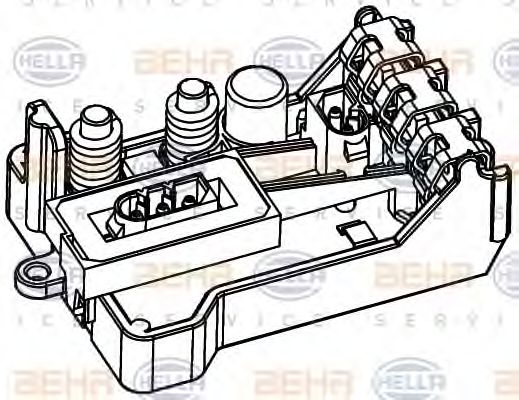 Регулятор, вентилятор салону HELLA 5HL 351 321-151