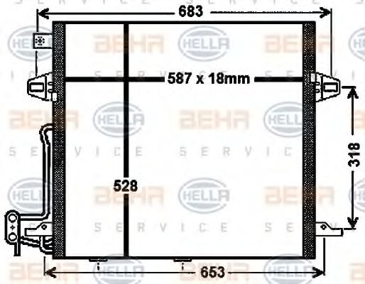 Радиатор кондиционера HELLA 8FC 351 330-611 BEHR HELLA SERVICE