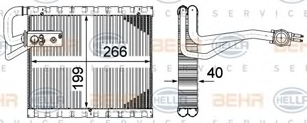 Випарник кондиціонера HELLA 8FV 351 331-491