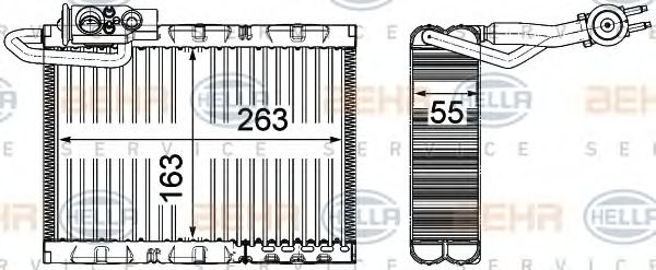 Випарник кондиціонера HELLA 8FV 351 331-521