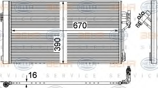 Радіатор кондиціонера HELLA 8FC 351 343-004
