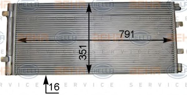 Радиатор кондиционера HELLA 8FC 351 343-151