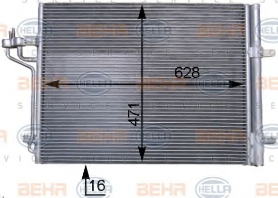 Радіатор кондиціонера HELLA 8FC 351 343-191
