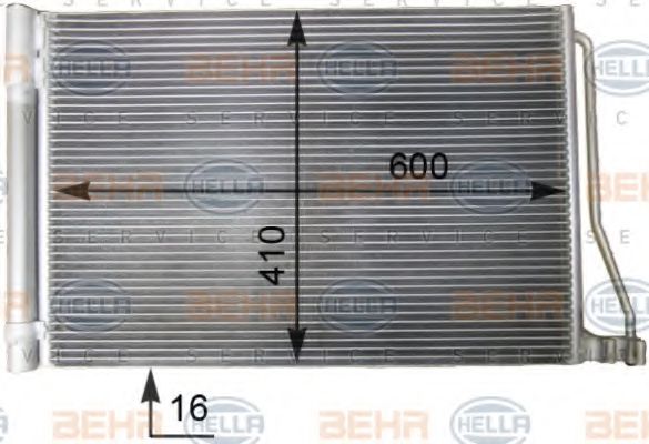 Радіатор кондиціонера HELLA 8FC 351 343-201