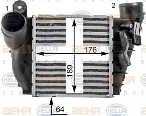 Интеркулер HELLA 8ML 376 700-701
