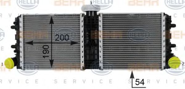 Радиатор, охлаждение двигателя HELLA 8MK 376 701-251