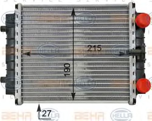 Радиатор, охлаждение двигателя HELLA 8MK 376 701-301
