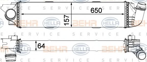 Интеркулер HELLA 8ML 376 701-571
