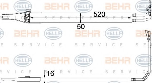 Масляный радиатор, рулевое управление HELLA 8MO 376 701-611
