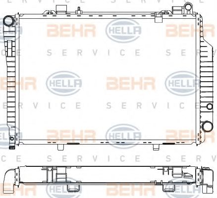 Радиатор, охлаждение двигателя HELLA 8MK 376 711-204 BEHR HELLA SERVICE Version ALTERNATIVE