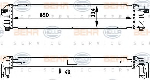 Радиатор, охлаждение двигателя HELLA 8MK 376 717-421 BEHR HELLA SERVICE