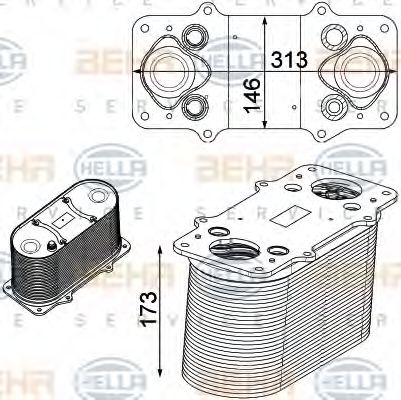 Интеркулер HELLA 8ML 376 750-511