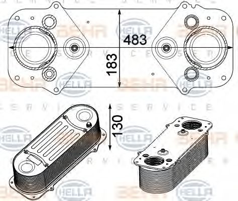 Интеркулер HELLA 8ML 376 750-521