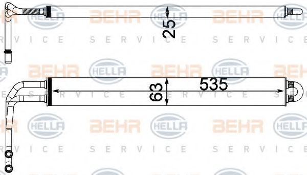 Масляный радиатор, рулевое управление HELLA 8MO 376 750-781