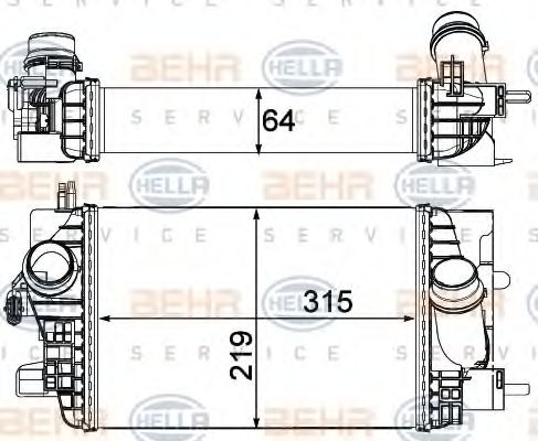 Интеркулер HELLA 8ML 376 751-131
