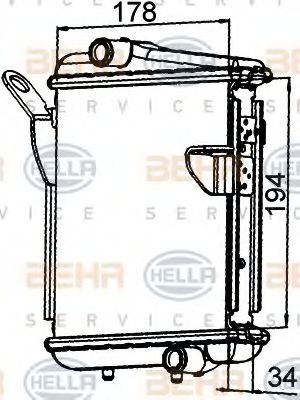 Радиатор, охлаждение двигателя HELLA 8MK 376 765-271